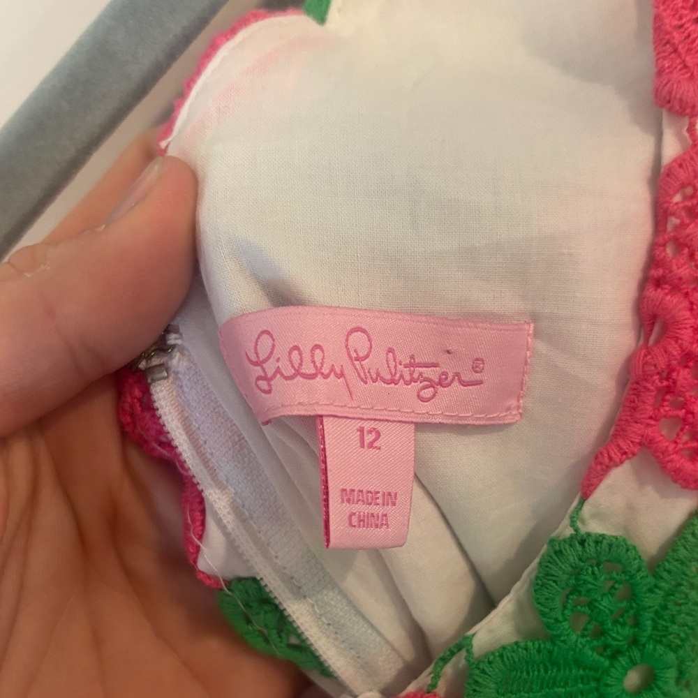 Lilly Pulitzer Pink and Green Floral Mini Dress - Picture 2 of 8